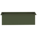 vidaXL Led-es kerti virágláda Olajzöld 30 x 100 x 30 cm Acél