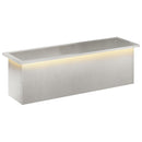 vidaXL Led-es kerti virágláda Ezüst 30 x 100 x 30 cm Rozsdamentes Acél