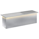 vidaXL Led-es kerti virágláda Ezüst 30 x 100 x 30 cm Horganyzott Acél