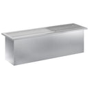 vidaXL Led-es kerti virágláda Ezüst 30 x 100 x 30 cm Horganyzott Acél