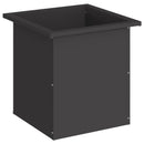 vidaXL Led-es kerti virágláda Fekete 40 x 40 x 40 cm Acél