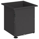 vidaXL Led-es kerti virágláda Fekete 40 x 40 x 40 cm Acél