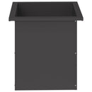 vidaXL Led-es kerti virágláda Fekete 40 x 40 x 40 cm Acél