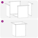 vidaXL Led-es kerti virágláda 2 db Fekete 40 x 40 x 40 cm Acél