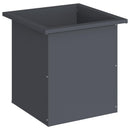 vidaXL Led-es kerti virágláda Antracit 40 x 40 x 40 cm Acél