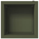vidaXL Led-es kerti virágláda 2 db Olajzöld 40 x 40 x 40 cm Acél