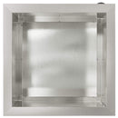 vidaXL Led-es kerti virágláda Ezüst 40 x 40 x 40 cm Rozsdamentes Acél