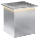 vidaXL Led-es kerti virágláda Ezüst 40 x 40 x 40 cm Horganyzott Acél