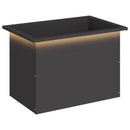 vidaXL Led-es kerti virágláda Fekete 40 x 60 x 40 cm Acél