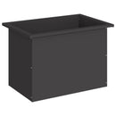 vidaXL Led-es kerti virágláda Fekete 40 x 60 x 40 cm Acél