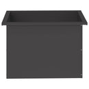 vidaXL Led-es kerti virágláda Fekete 40 x 60 x 40 cm Acél