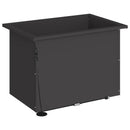 vidaXL Led-es kerti virágláda 2 db Fekete 40 x 60 x 40 cm Acél