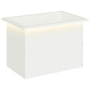 vidaXL Led-es kerti virágláda Fehér 40 x 60 x 40 cm Acél
