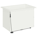 vidaXL Led-es kerti virágláda Fehér 40 x 60 x 40 cm Acél