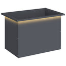 vidaXL Led-es kerti virágláda Antracit 40 x 60 x 40 cm Acél