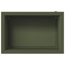 vidaXL Led-es kerti virágláda Olajzöld 40 x 60 x 40 cm Acél