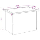 vidaXL Led-es kerti virágláda 2 db Olajzöld 40 x 60 x 40 cm Acél