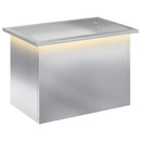 vidaXL Led-es kerti virágláda Ezüst 40 x 60 x 40 cm Horganyzott Acél