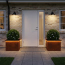 vidaXL Led-es kerti virágláda 2 db Rozsdás 40 x 60 x 40 cm