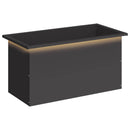 vidaXL Led-es kerti virágláda Fekete 40 x 80 x 40 cm Acél
