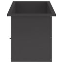vidaXL Led-es kerti virágláda Fekete 40 x 80 x 40 cm Acél
