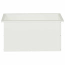 vidaXL Led-es kerti virágláda 2 db Fehér 40 x 80 x 40 cm Acél