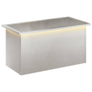 vidaXL Led-es kerti virágláda Ezüst 40 x 80 x 40 cm Rozsdamentes Acél