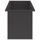 vidaXL Led-es kerti virágláda 2 db Fekete 40 x 100 x 40 cm Acél