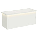 vidaXL Led-es kerti virágláda Fehér 40 x 100 x 40 cm Acél