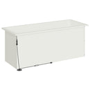 vidaXL Led-es kerti virágláda 2 db Fehér 40 x 100 x 40 cm Acél