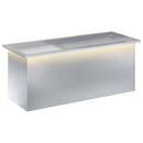 vidaXL Led-es kerti virágláda Ezüst 40 x 100 x 40 cm Horganyzott Acél