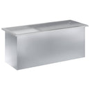 vidaXL Led-es kerti virágláda Ezüst 40 x 100 x 40 cm Horganyzott Acél