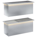 vidaXL Led-es kerti virágláda 2 db Ezüst 40 x 100 x 40 cm