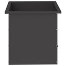 vidaXL Led-es kerti virágláda 2 db Fekete 50 x 50 x 48 cm Acél