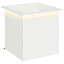 vidaXL Led-es kerti virágláda Fehér 50 x 50 x 48 cm Acél
