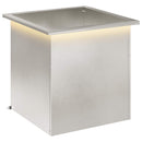 vidaXL Led-es kerti virágláda Ezüst 50 x 50 x 48 cm Rozsdamentes Acél