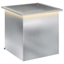 vidaXL Led-es kerti virágláda Ezüst 50 x 50 x 48 cm Horganyzott Acél