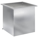 vidaXL Led-es kerti virágláda Ezüst 50 x 50 x 48 cm Horganyzott Acél