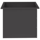 vidaXL Led-es kerti virágláda 2 db Fekete 50 x 60 x 48 cm Acél