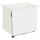 vidaXL Led-es kerti virágláda Fehér 50 x 60 x 48 cm Acél