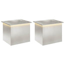 vidaXL Led-es kerti virágláda 2 db Ezüst 50 x 60 x 48 cm