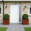 vidaXL Led-es kerti virágláda 2 db Rozsdás 50 x 60 x 48 cm