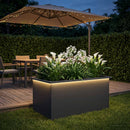 vidaXL Led-es kerti virágláda Antracit 50 x 80 x 48 cm Acél