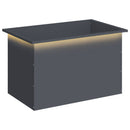vidaXL Led-es kerti virágláda Antracit 50 x 80 x 48 cm Acél