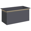 vidaXL Led-es kerti virágláda Antracit 50 x 100 x 48 cm Acél