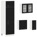 vidaXL Konyhai Egység Lyon 8 pcs Fekete Tölgy Szerelt Fa