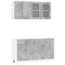 vidaXL Konyhai Egység Lyon 4 pcs Betonszürke Szerelt Fa