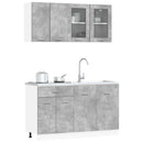 vidaXL Konyhai Egység Lyon 4 pcs Betonszürke Szerelt Fa