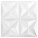 vidaXL Fali panelek 48 pcs Origami Fehér 50 x 50 cm XPS Hab