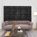 vidaXL Fali panelek 12 pcs Gyémánt Fekete 50 x 50 cm XPS Hab